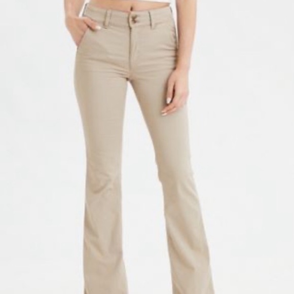 American Eagle Outfitters | Pants u0026 Jumpsuits | American Eagle Artist  Stretch Khaki Flare Leg Pant Sz 2 | Poshmark